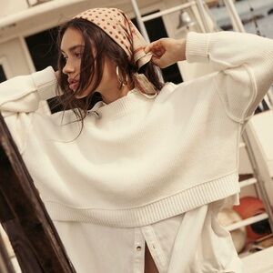 Free People Easy Street Crop Pullover